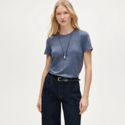 New relaxed linen T-shirt