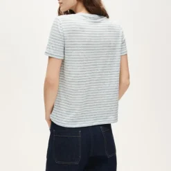 New relaxed linen T-shirt in stripe