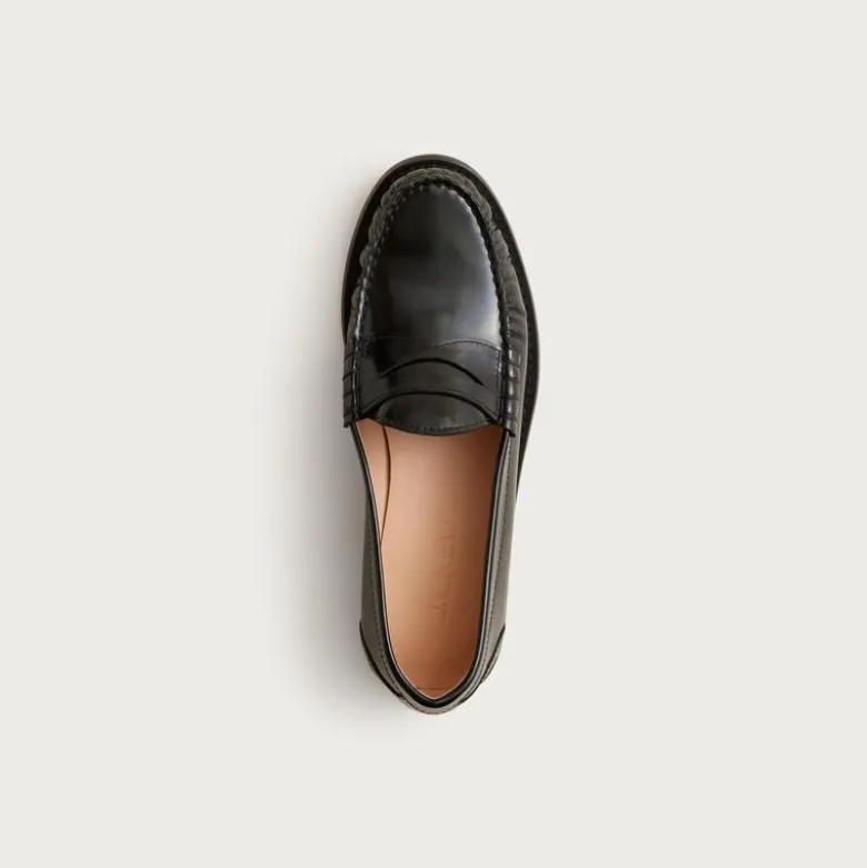 New Winona penny loafers in Italian spazzolato leather