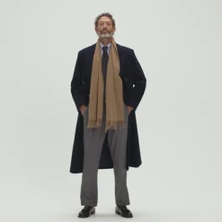 New York double-breasted overcoat in wool melton
