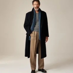 New York double-breasted overcoat in wool melton