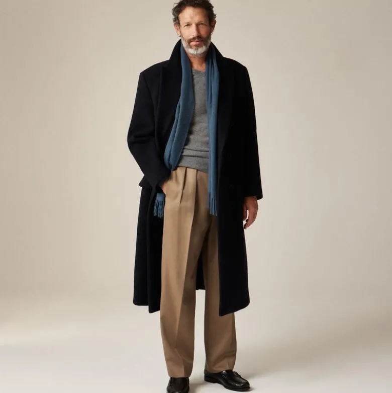 New York double-breasted overcoat in wool melton