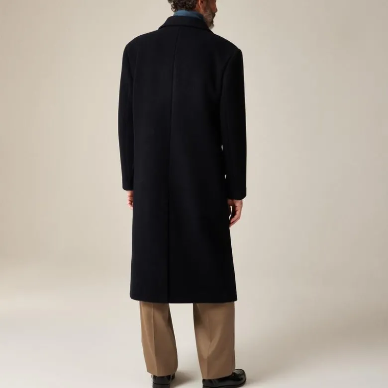 New York double-breasted overcoat in wool melton