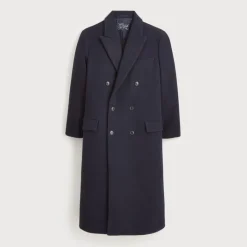 New York double-breasted overcoat in wool melton