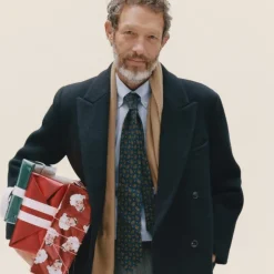 New York double-breasted overcoat in wool melton