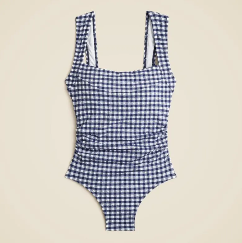 Nia ruched squareneck one-piece