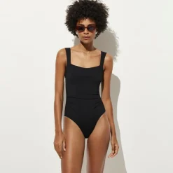 Nia ruched squareneck one-piece