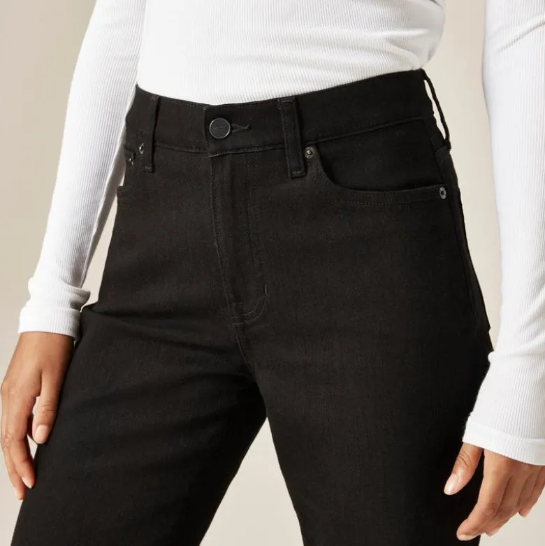 Nipped straight jean