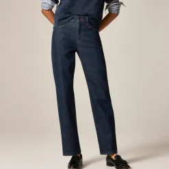 Nipped straight jean