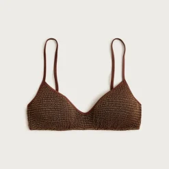 Odessa bikini top in metallic scrunchie