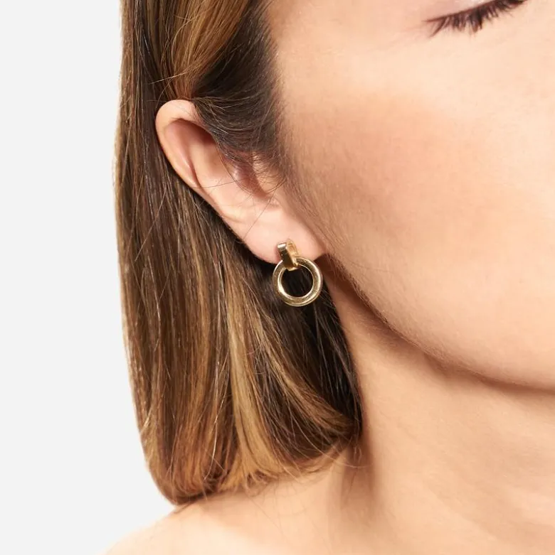 Odette New York® Beau hoop earrings in brass