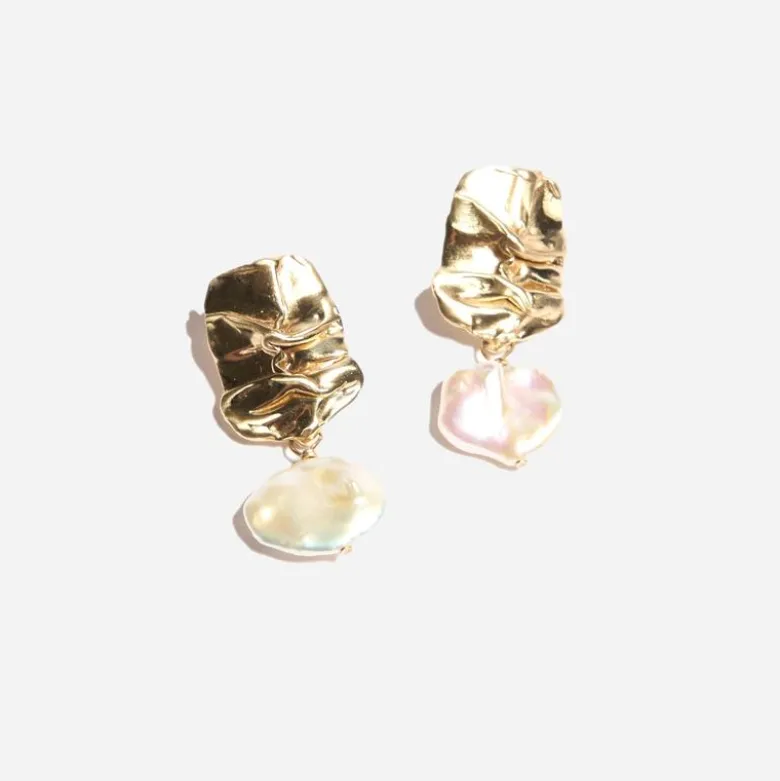 Odette New York® fender pearl earrings