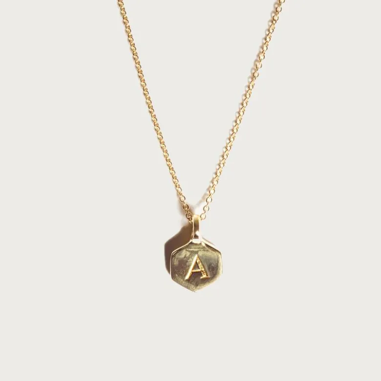 Odette New York® Hex monogram necklace