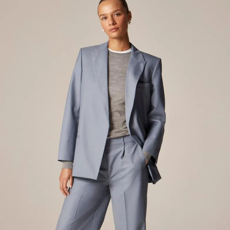 Oversized blazer in wool blend