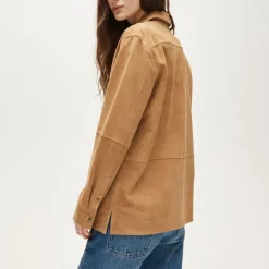 Oversized suede shirt