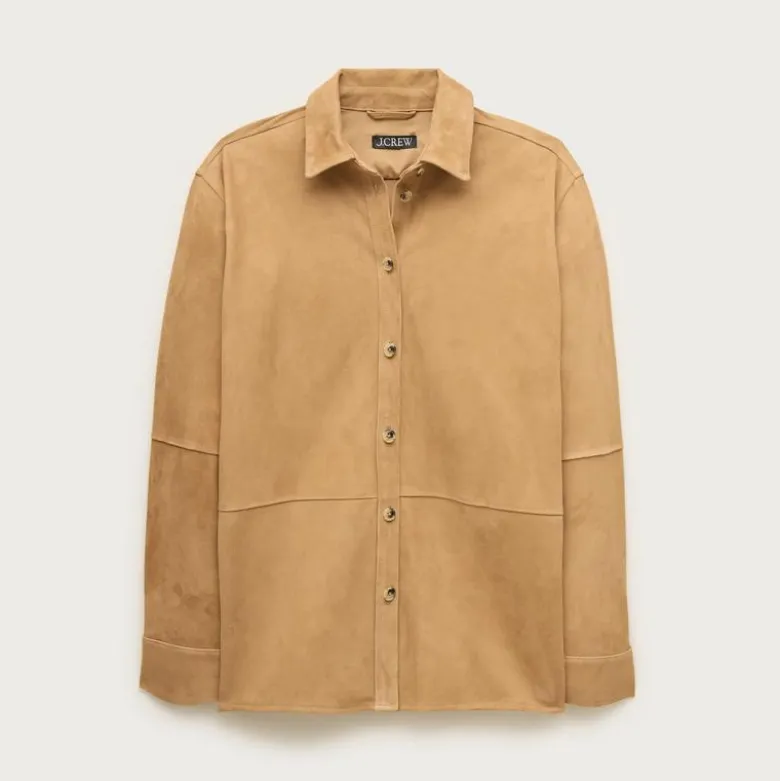 Oversized suede shirt