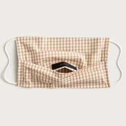 Pack-of-three nonmedical face masks in checks and stripes