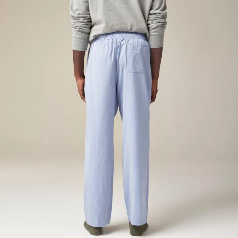 Pajama pant in cotton herringbone