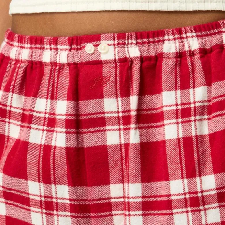 Pajama pant in plaid cotton flannel