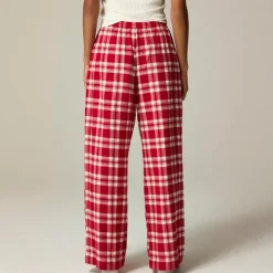 Pajama pant in plaid cotton flannel