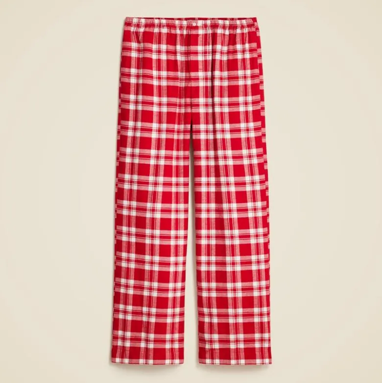 Pajama pant in plaid cotton flannel