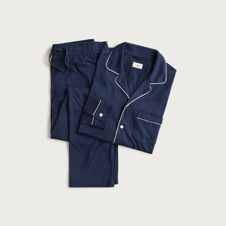 Pajama set in cotton-blend jersey