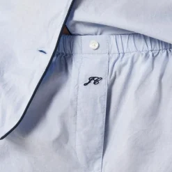 Pajama short set in end-on-end cotton