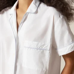 Pajama short set in end-on-end cotton