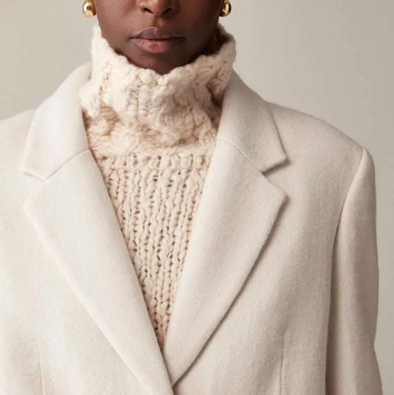 Palais topcoat in Italian wool-blend melton