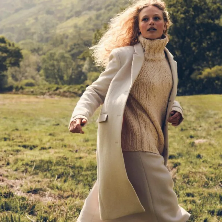 Palais topcoat in Italian wool-blend melton