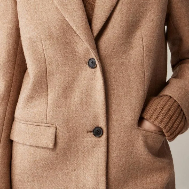 Palais topcoat in Italian wool-blend melton