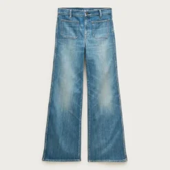 Patch-pocket denim trouser jean