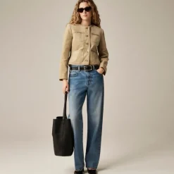 Patch-pocket lady jacket in stretch corduroy
