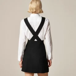 Patch-pocket suit dress in bouclé