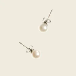 Pearl stud earrings
