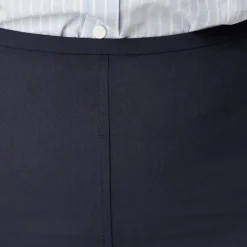 Pencil knee-length skirt in Italian bi-stretch wool blend