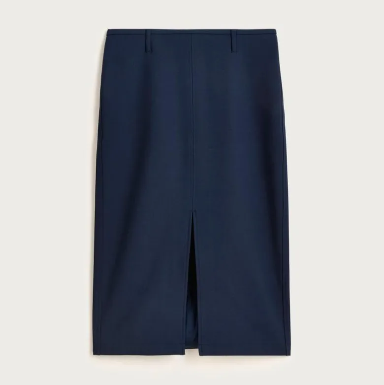 Pencil midi skirt in four-season stretch