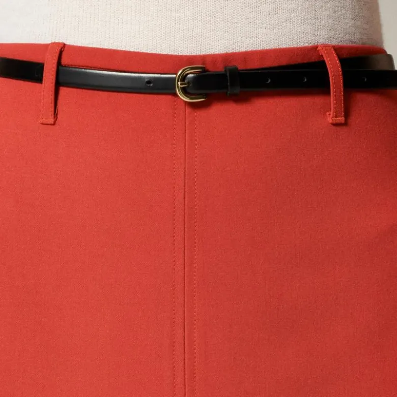 Pencil midi skirt in four-season stretch