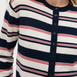 Perfect cashmere cardigan in stripe