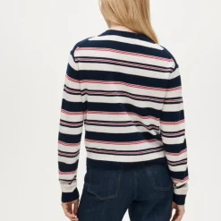 Perfect cashmere cardigan in stripe