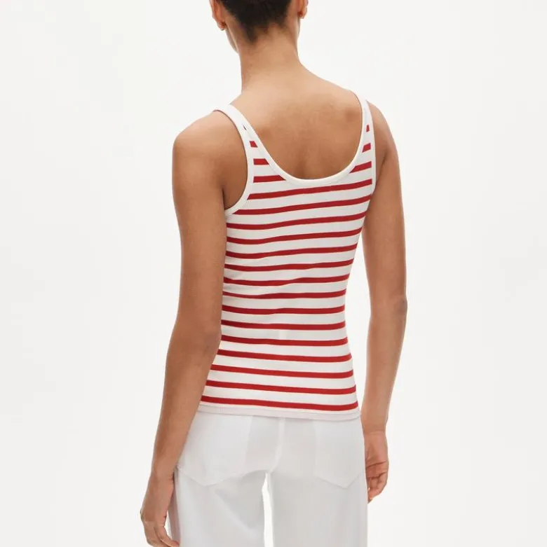 Perfect rib scoopneck tank top in stripe