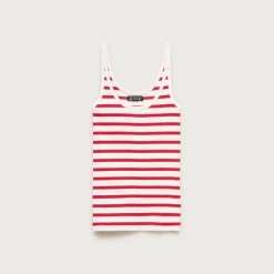 Perfect rib scoopneck tank top in stripe