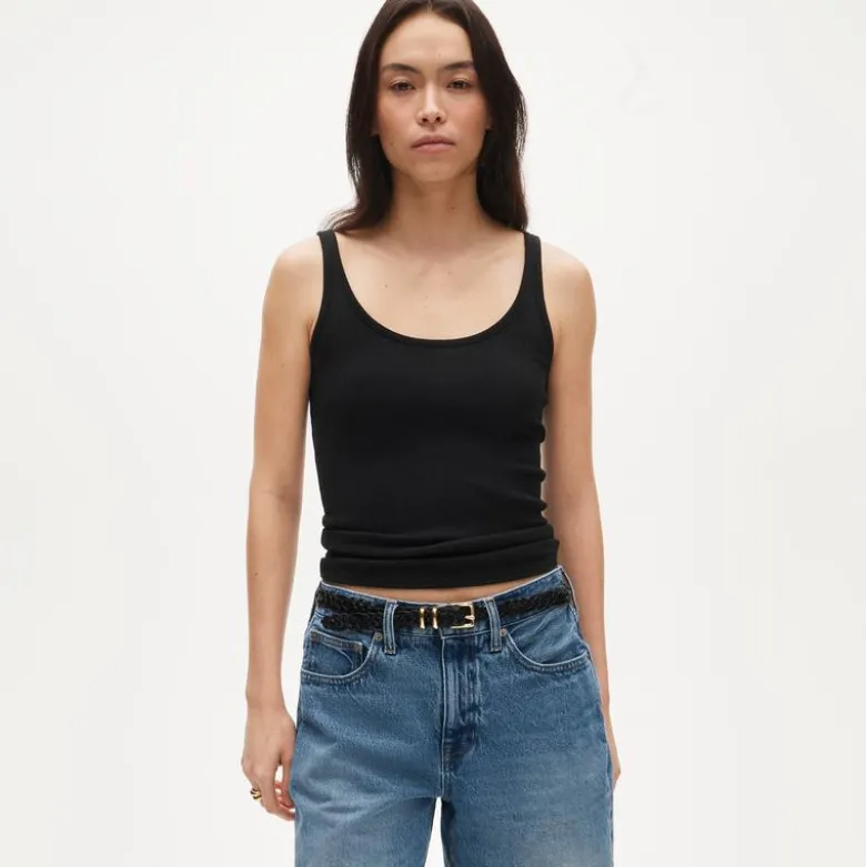 Perfect rib scoopneck tank top