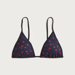 Perfect string bikini top in cherry print