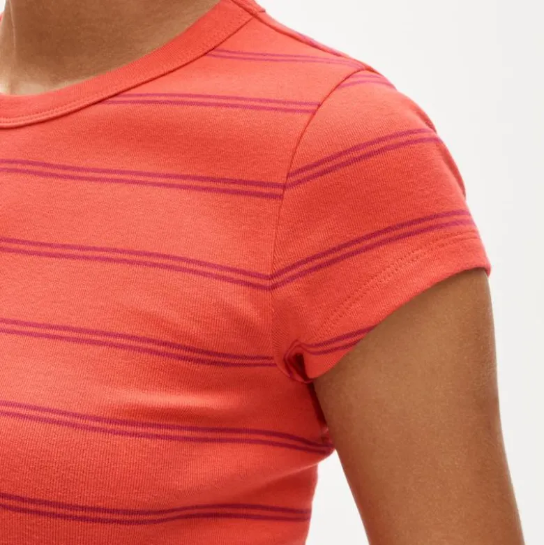 Perfect-fit crewneck T-shirt in stripe