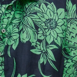Petite Cerise shirt-dress in pineapple-print ramie