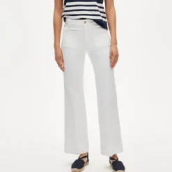Petite Charley kickout cropped jean in super-stretch with patch pockets