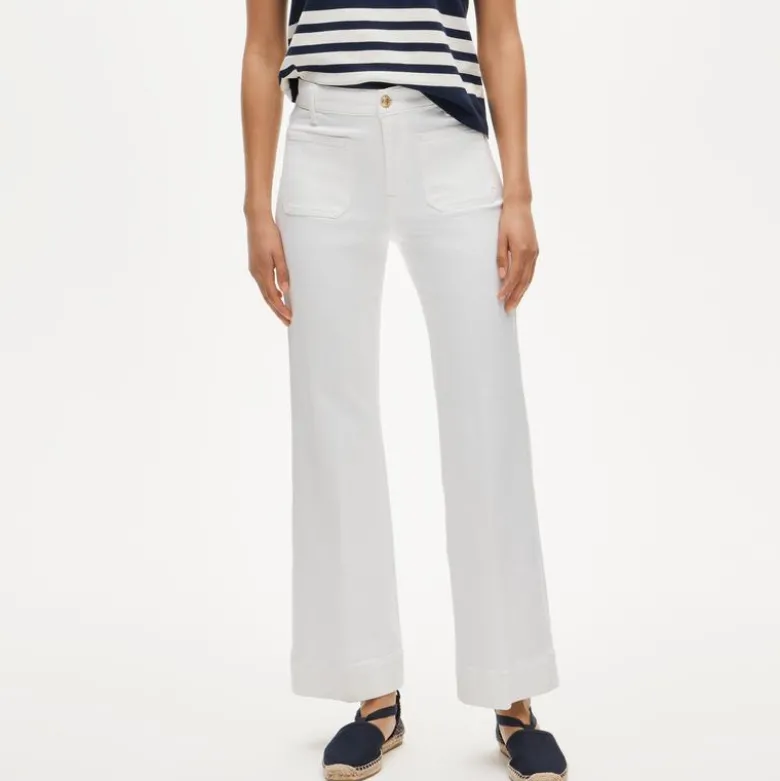 Petite Charley kickout cropped jean in super-stretch with patch pockets
