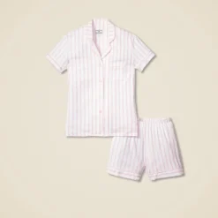 Petite Plume™ women's luxe Pima cotton short set in stripe