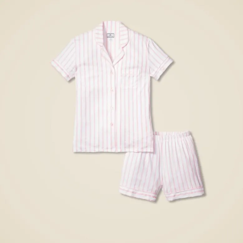 Petite Plume™ women's luxe Pima cotton short set in stripe